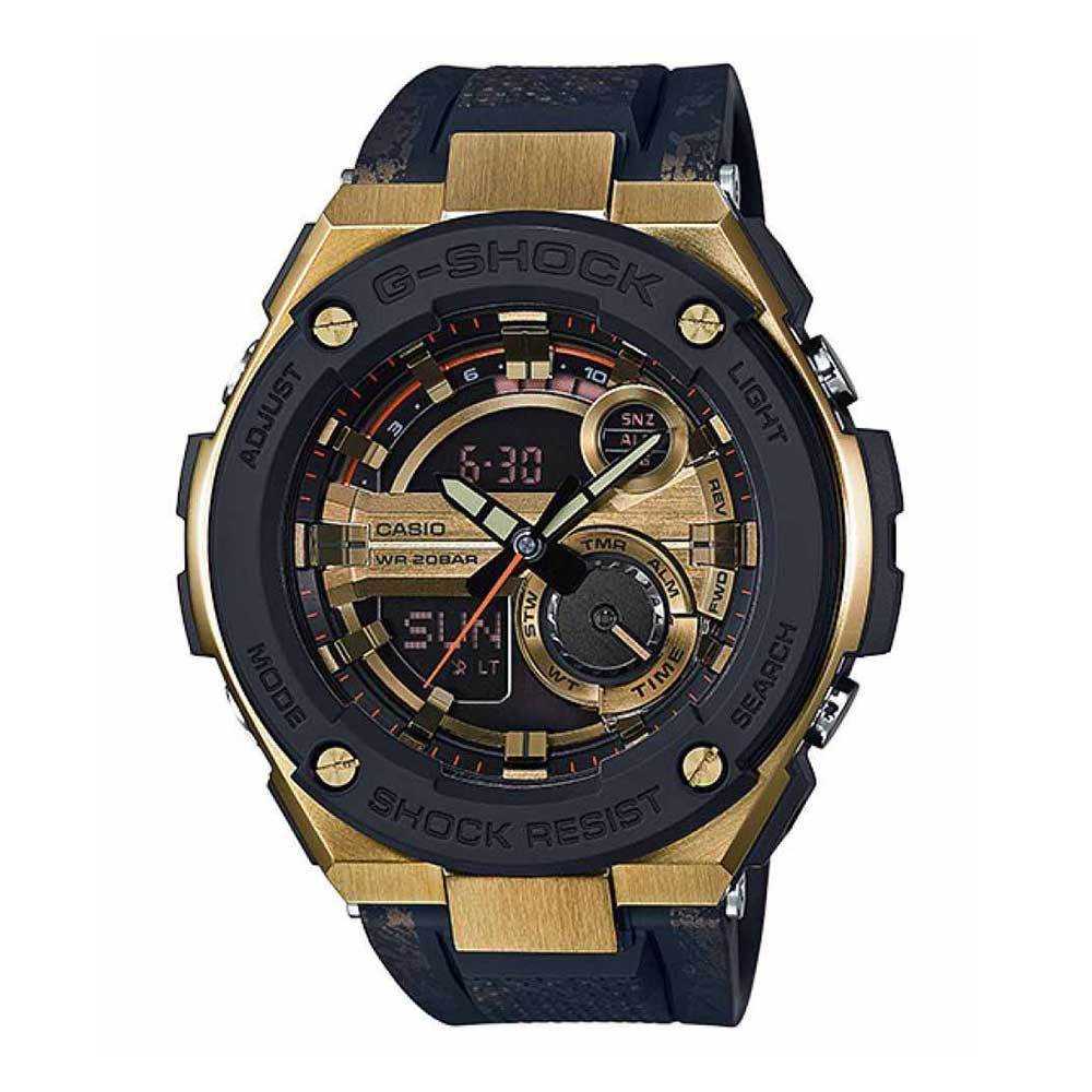 CASIO G-SHOCK GST-200CP-9ADR G-STEEL DIGITAL QUARTZ GOLD STAINLESS STEEL BLACK RESIN STRAP MEN'S WATCH - H2 Hub Watches