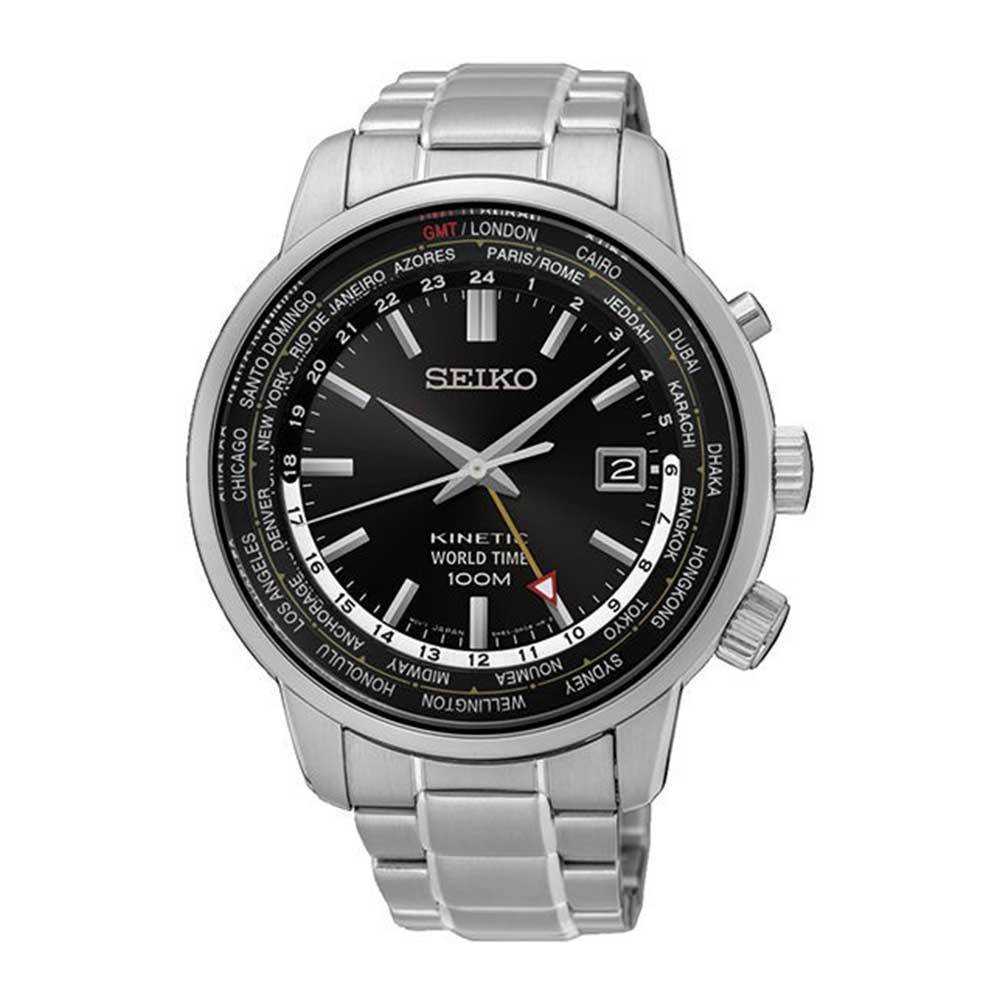 SEIKO GENERAL KINETIC SUN069P1 STAINLESS STEEL MEN'S SILVER WATCH - H2 Hub Watches