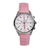 SEIKO GENERAL SNDV47P1 CHRONOGRAPH WOMEN'S PINK LEATHER STRAP WATCH - H2 Hub Watches