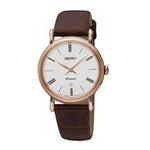 SEIKO PREMIER SXB436P1 QUARTZ WOMEN'S BROWN LEATHER STRAP WATCH - H2 Hub Watches