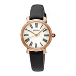 SEIKO GENERAL SRZ500P1 ANALOG WOMEN'S BLACK LEATHER STRAP WATCH - H2 Hub Watches