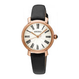 SEIKO GENERAL SRZ500P1 ANALOG WOMEN'S BLACK LEATHER STRAP WATCH - H2 Hub Watches