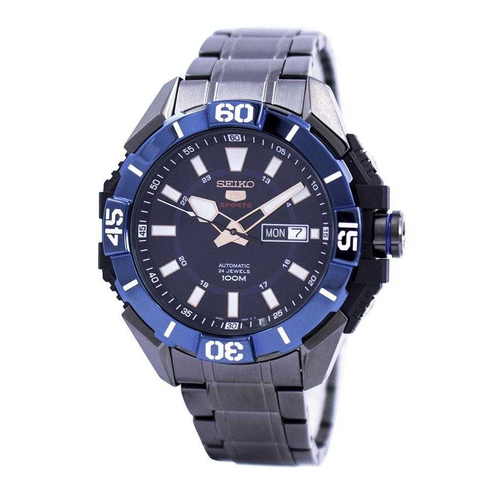 SEIKO 5 SPORTS SRP797K1 AUTOMATIC STAINLESS STEEL MEN'S BLACK WATCH - H2 Hub Watches
