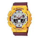 CASIO G-SHOCK GA-100CS-9ADR DIGITAL QUARTZ YELLOW MAROON RESIN UNISEX'S WATCH - H2 Hub Watches