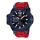 CASIO G-SHOCK GA-1100-2ADR GRAVITYMASTER DIGITAL QUARTZ BLUE RED RESIN MEN'S WATCH - H2 Hub Watches