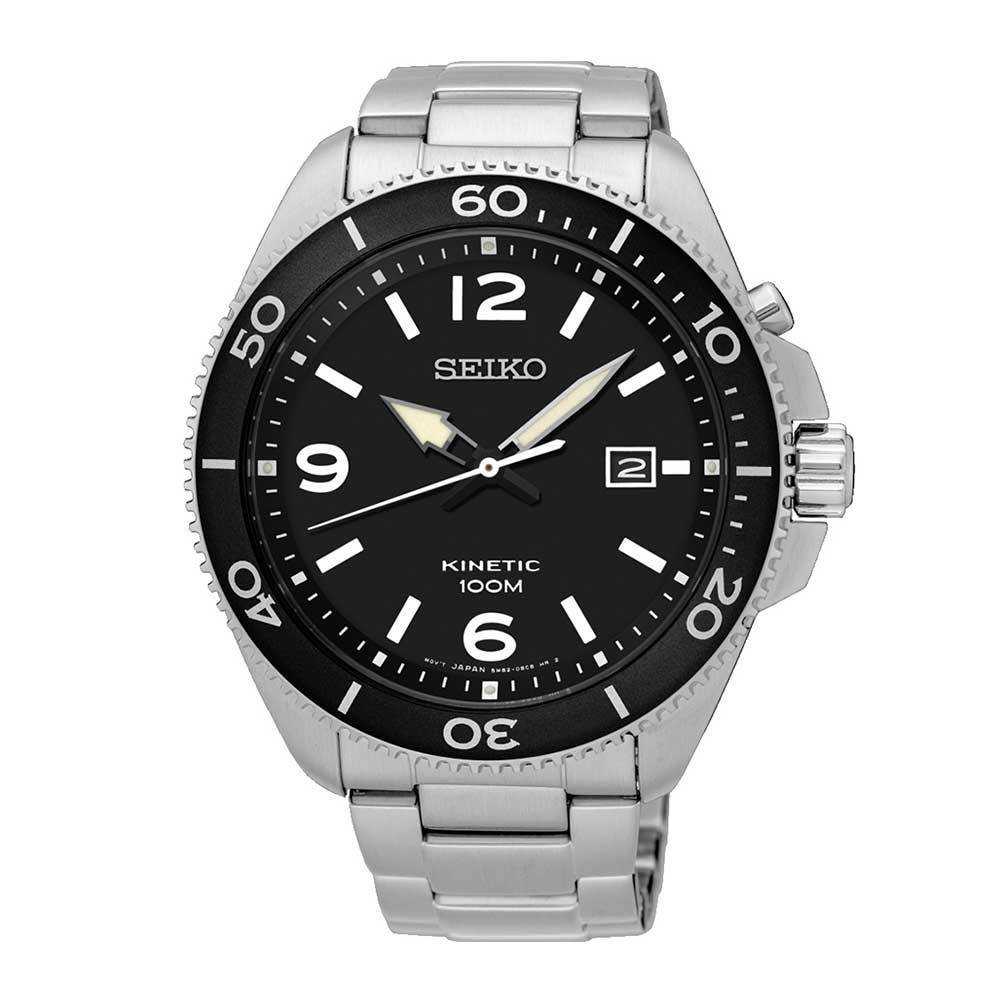 SEIKO GENERAL KINETIC SKA747P1 STAINLESS STEEL MEN'S SILVER WATCH - H2 Hub Watches