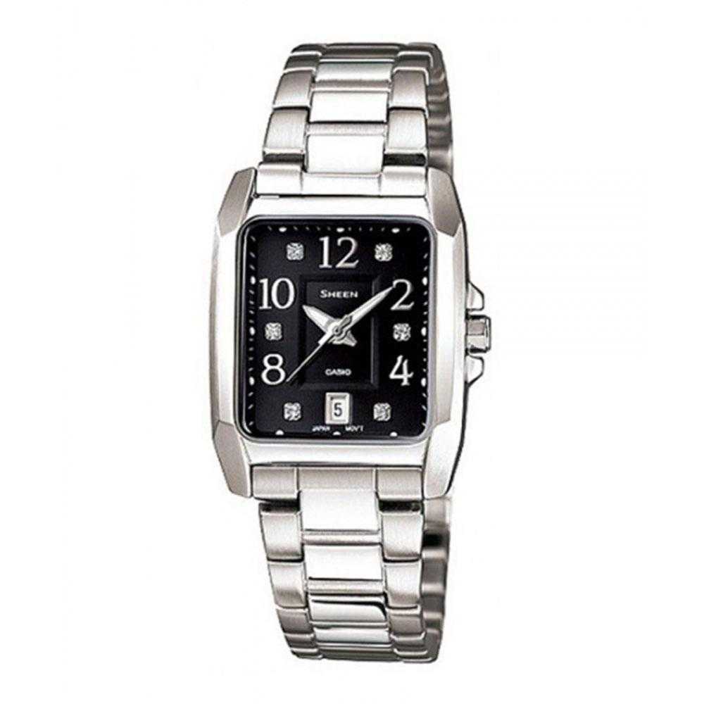 CASIO SHEEN SHE 4023D 1ADR QUARTZ SILVER STAINLESS STEEL WOMEN S WATCH