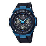 CASIO G-SHOCK GST-S300G-1A2DR DIGITAL QUARTZ BLUE STAINLESS STEEL BLACK RESIN MEN'S WATCH - H2 Hub Watches