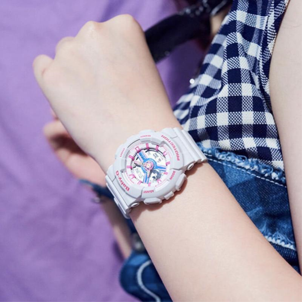 CASIO BABY-G BA-110NR-8ADR DIGITAL QUARTZ WHITE RESIN WOMEN'S WATCH - H2 Hub Watches