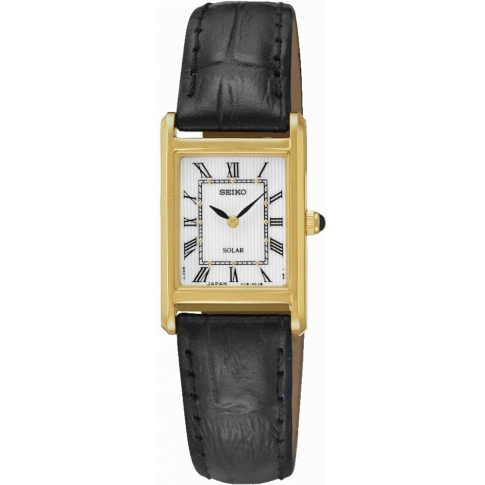 SEIKO GENERAL SUP250P1 SOLAR WOMEN'S BLACK LEATHER STRAP WATCH H2 Hub SEIKO GENERAL SUP250P1 SOLAR WOMEN'S BLACK LEATHER STRAP WATCH H2 Hub