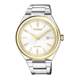 CITIZEN AW1374-51B ECO-DRIVE TWO TONE STAINLESS STEEL MEN'S WATCH - H2 Hub Watches