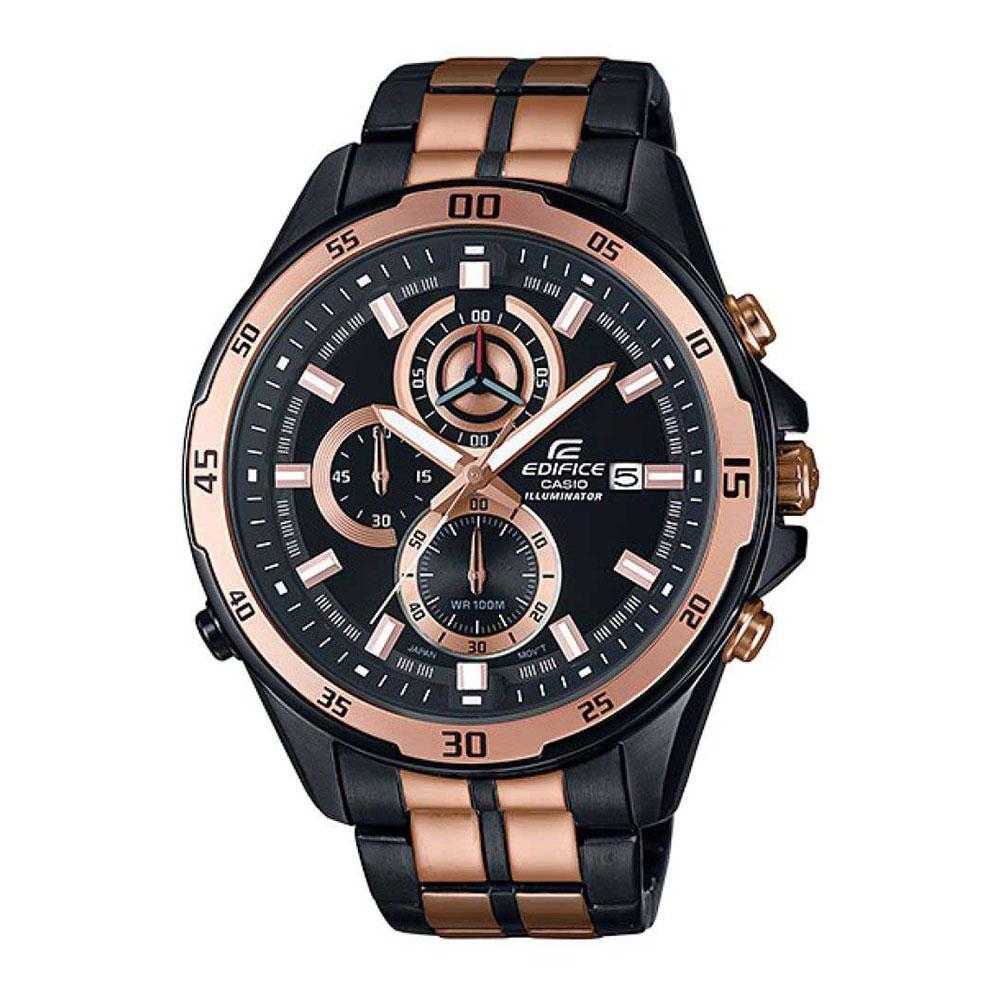 CASIO EDIFICE EFR-547BKG-1AVUDF CHRONOGRAPH TWO TONE STAINLESS STEEL MEN'S WATCH - H2 Hub Watches