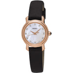 SEIKO GENERAL SXGP68P1 QUARTZ WOMEN'S BLACK LEATHER STRAP WATCH - H2 Hub Watches