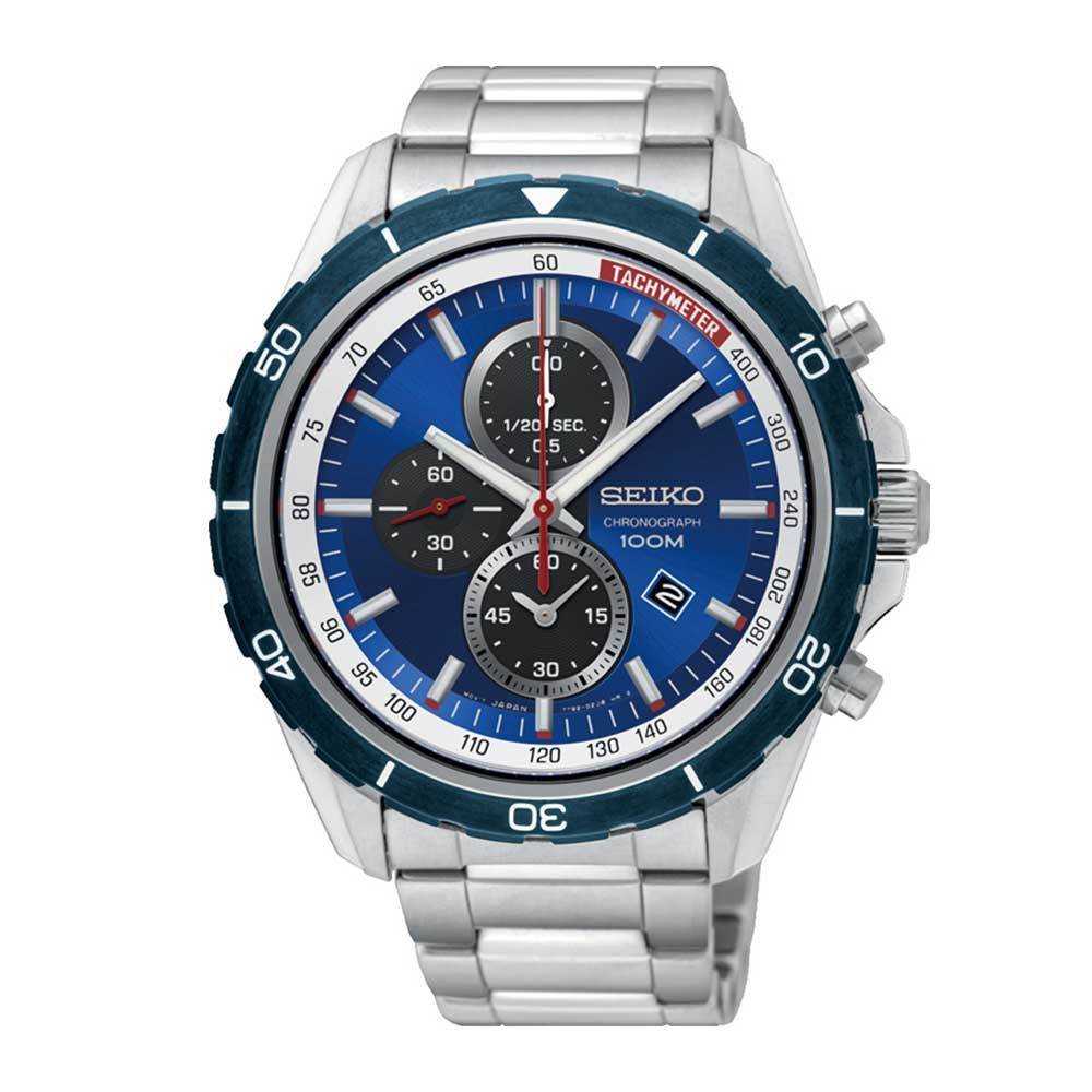 SEIKO CRITERIA SNDH13P1 CHRONOGRAPH STAINLESS STEEL MEN'S SILVER WATCH - H2 Hub Watches