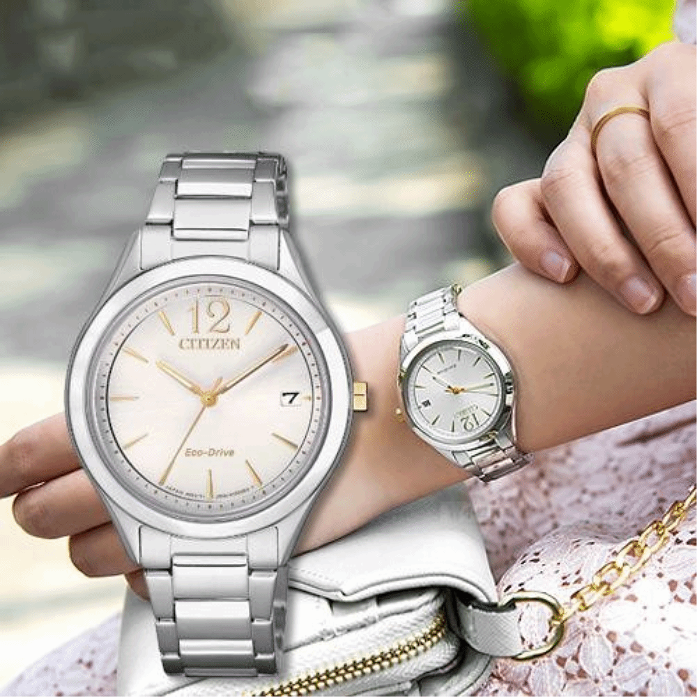 CITIZEN FE6124-85A ECO-DRIVE SILVER STAINLESS STEEL WOMEN'S WATCH - H2 Hub Watches