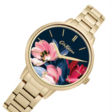 CATH KIDSTON QUARTZ PAINTBOX FLOWERS GOLD STAINLESS STEEL CKL050GM LADIES WATCH - H2 Hub Watches
