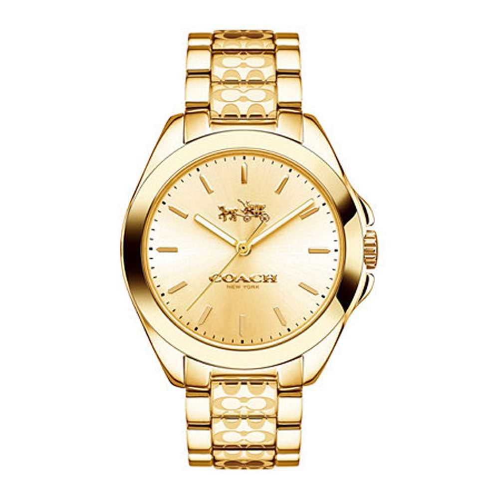 COACH TRISTEN COACH TRISTEN SIGNATURE ANALOG QUARTZ ETCHED GOLD STAINLESS STEEL 14502178 WOMEN'S WATCH - H2 Hub Watches