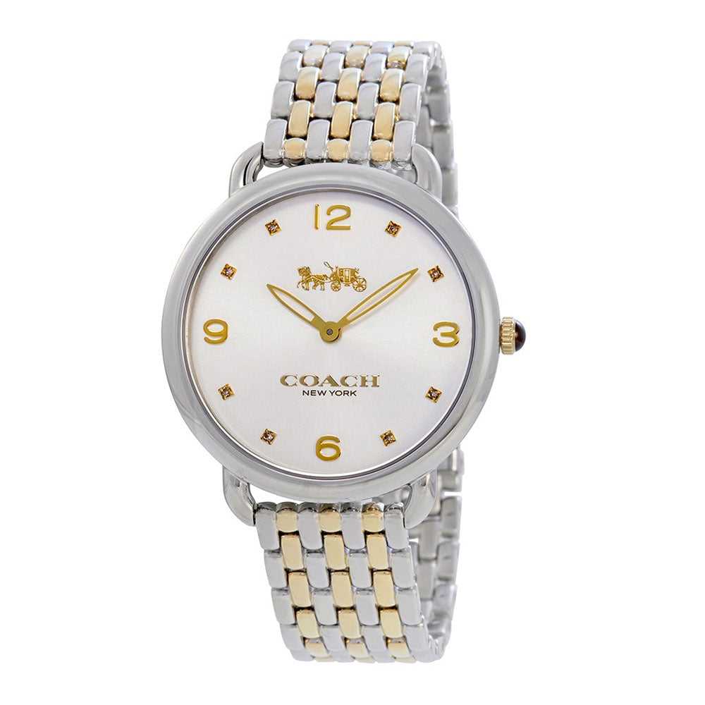 COACH DELANCEY ANALOG QUARTZ TWO TONE STAINLESS STEEL 14502788 WOMEN'S WATCH - H2 Hub Watches