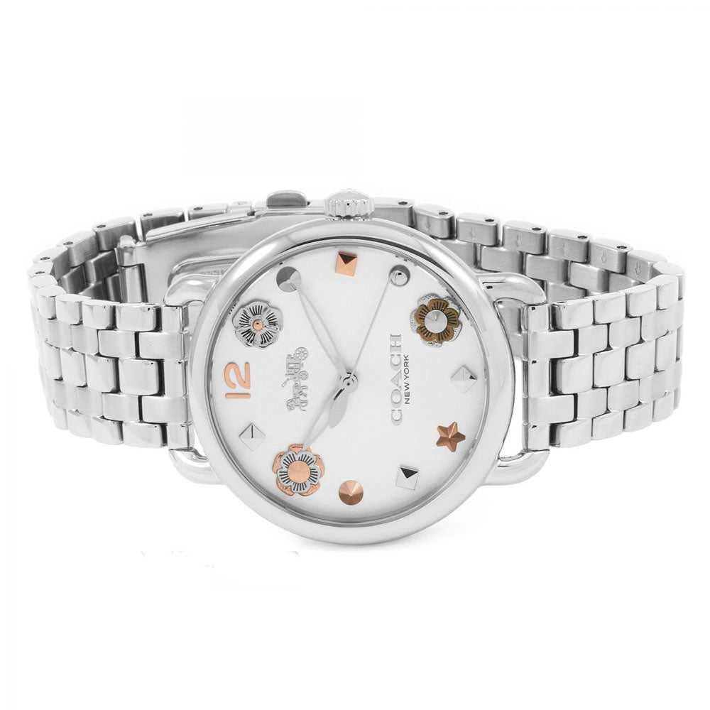 COACH DELANCEY ANALOG QUARTZ SILVER STAINLESS STEEL 14502810 WOMEN'S WATCH - H2 Hub Watches