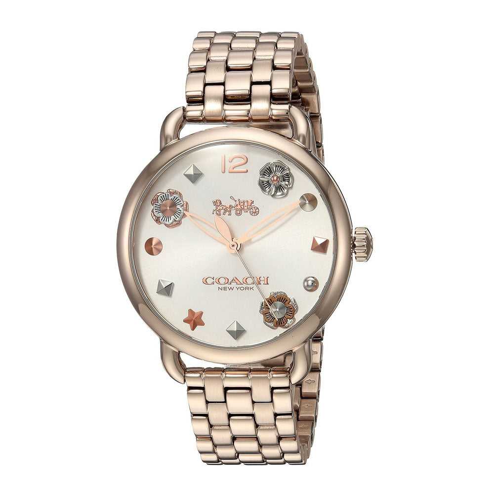 COACH DELANCEY ANALOG QUARTZ ROSE GOLD STAINLESS STEEL 14502811 WOMEN'S WATCH - H2 Hub Watches
