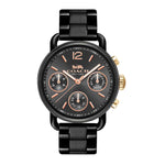 COACH DELANCY SPORT CHRONOGRAPH BLACK STAINLESS STEEL 14502840 WOMEN'S WATCH - H2 Hub Watches