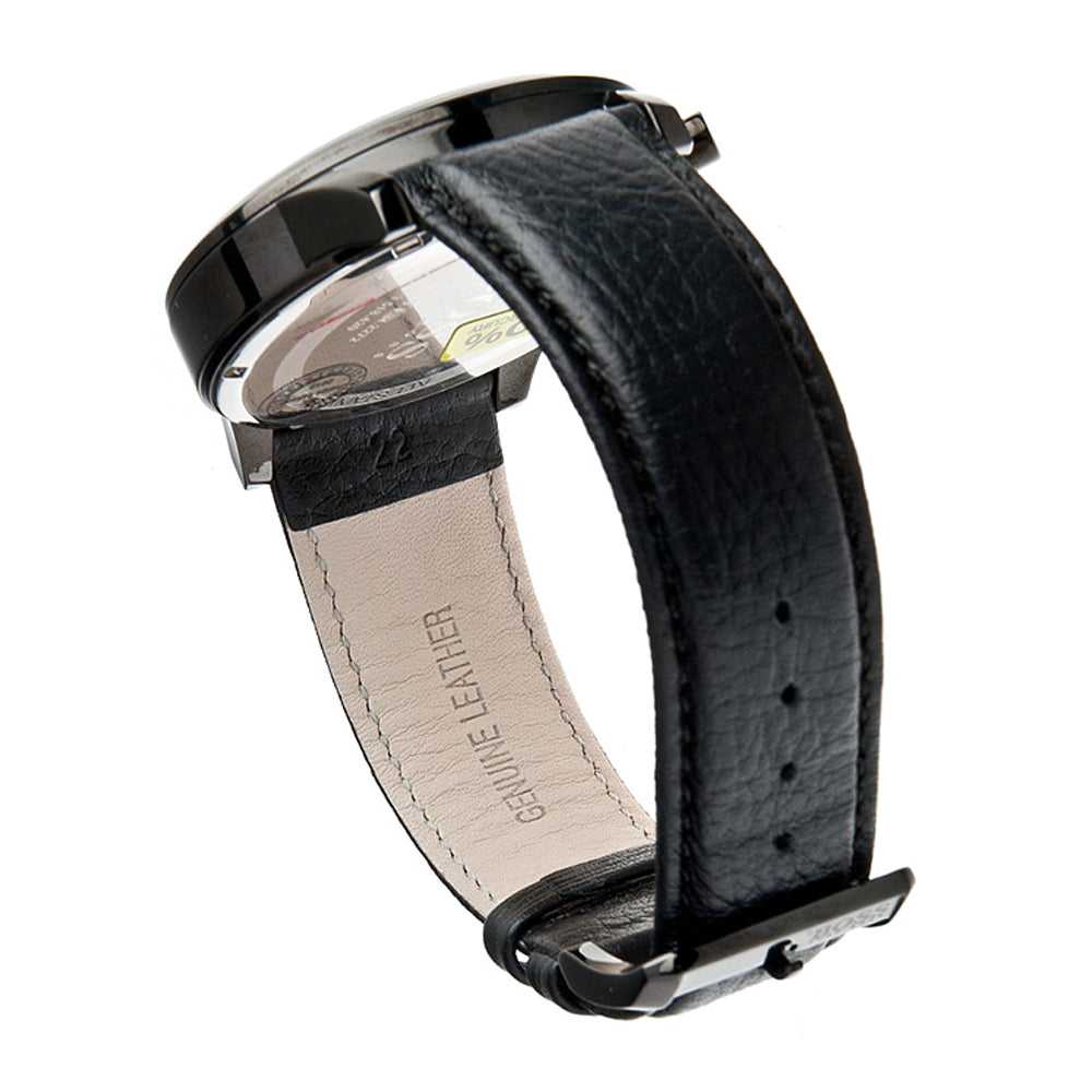 HUGO BOSS CHRONOGRAPH SILVER STAINLESS STEEL 1512567 LEATHER STRAP  MEN'S WATCH - H2 Hub Watches