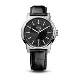 HUGO BOSS ARCHITECTURE ANALOG QUARTZ SILVER STAINLESS STEEL 1512911 LEATHER STRAP MEN'S WATCH - H2 Hub Watches