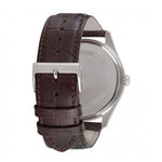 HUGO BOSS ARCHITECTURE ANALOG QUARTZ SILVER STAINLESS STEEL 1513021 BROWN LEATHER STRAP MEN'S WATCH - H2 Hub Watches