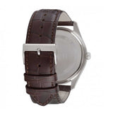 HUGO BOSS ARCHITECTURE ANALOG QUARTZ SILVER STAINLESS STEEL 1513021 BROWN LEATHER STRAP MEN'S WATCH - H2 Hub Watches