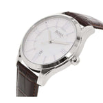 HUGO BOSS ARCHITECTURE ANALOG QUARTZ SILVER STAINLESS STEEL 1513021 BROWN LEATHER STRAP MEN'S WATCH - H2 Hub Watches