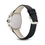 HUGO BOSS CHRONOGRAPH DRIVER SILVER STAINLESS STEEL 1513087 BLACK LEATHER STRAP MEN'S WATCH - H2 Hub Watches