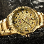 NAVIFORCE ANALOG NF9090 G/G STAINLESS STEEL QUARTZ MEN'S WATCH - H2 Hub Watches