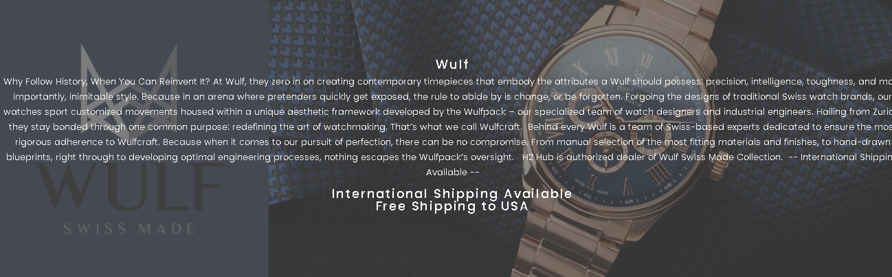 WULF LYCAN-X WF03.04M SWISS MECHANICAL BRACELET MEN'S WATCH - H2 Hub Watches