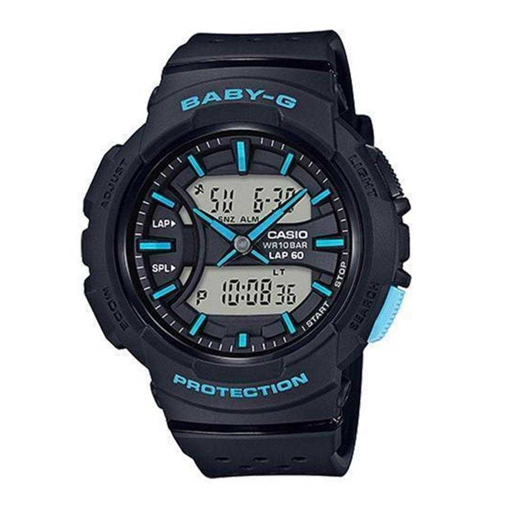 CASIO BABY-G BGA-240-1A3DR RUNNING DIGITAL QUARTZ BLUE RESIN WOMEN'S WATCH - H2 Hub Watches