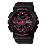 CASIO BABY-G BA-111-1ADR DIGITAL QUARTZ BLACK RESIN WOMEN'S WATCH - H2 Hub Watches