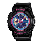 CASIO BABY-G BA-112-1ADR DIGITAL QUARTZ BLACK RESIN WOMEN'S WATCH - H2 Hub Watches