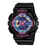 CASIO BABY-G BA-112-1ADR DIGITAL QUARTZ BLACK RESIN WOMEN'S WATCH - H2 Hub Watches