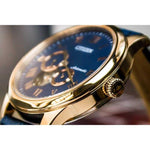 CITIZEN NP1023-17L AUTOMATIC STAINLESS STEEL BLUE LEATHER STRAP MEN'S WATCH - H2 Hub Watches