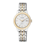 CITIZEN EW2234-55A ECO-DRIVE TWO TONE STAINLESS STEEL WOMEN'S WATCH - H2 Hub Watches