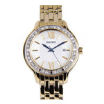 SEIKO GENERAL SWAROVSKI CRYSTAL SXDG76P1 STAINLESS STEEL WOMEN'S GOLD WATCH - H2 Hub Watches
