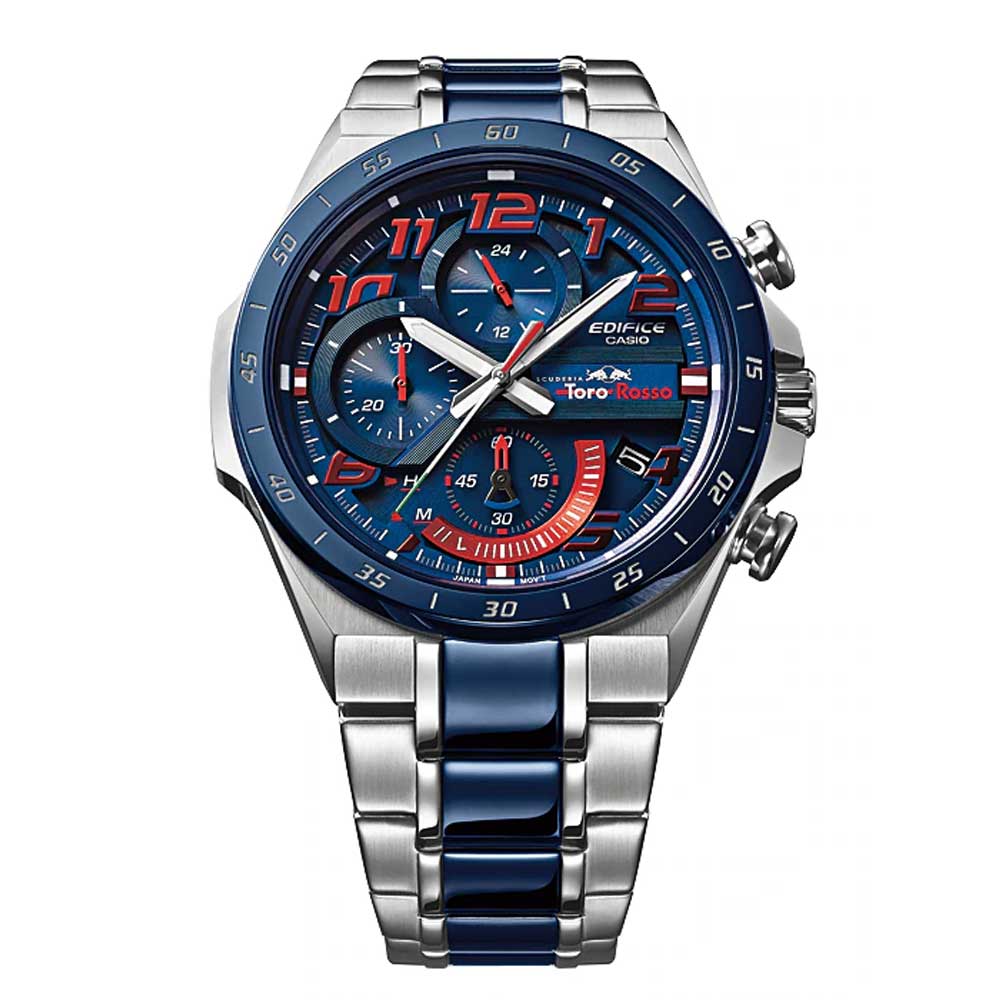 CASIO EDIFICE SCUDERIA EQS-920TR-2ADR TORO ROSSO LIMITED EDITION MEN'S WATCH - H2 Hub Watches