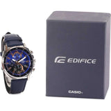 CASIO EDIFICE EFV-600L-2AVUDF BLUE LEATHER MEN'S WATCH