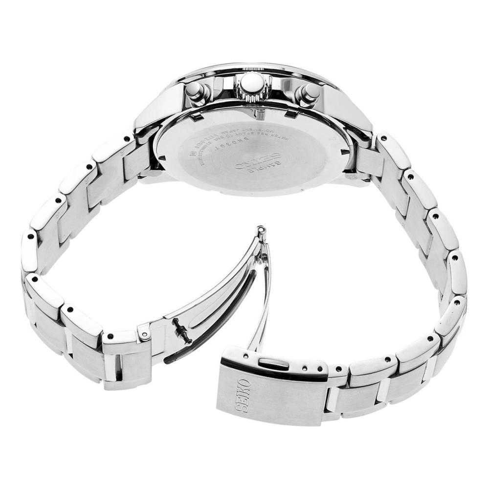 SEIKO GENERAL SSC433P1 SOLAR CHRONOGRAPH STAINLESS STEEL MEN'S SILVER WATCH - H2 Hub Watches