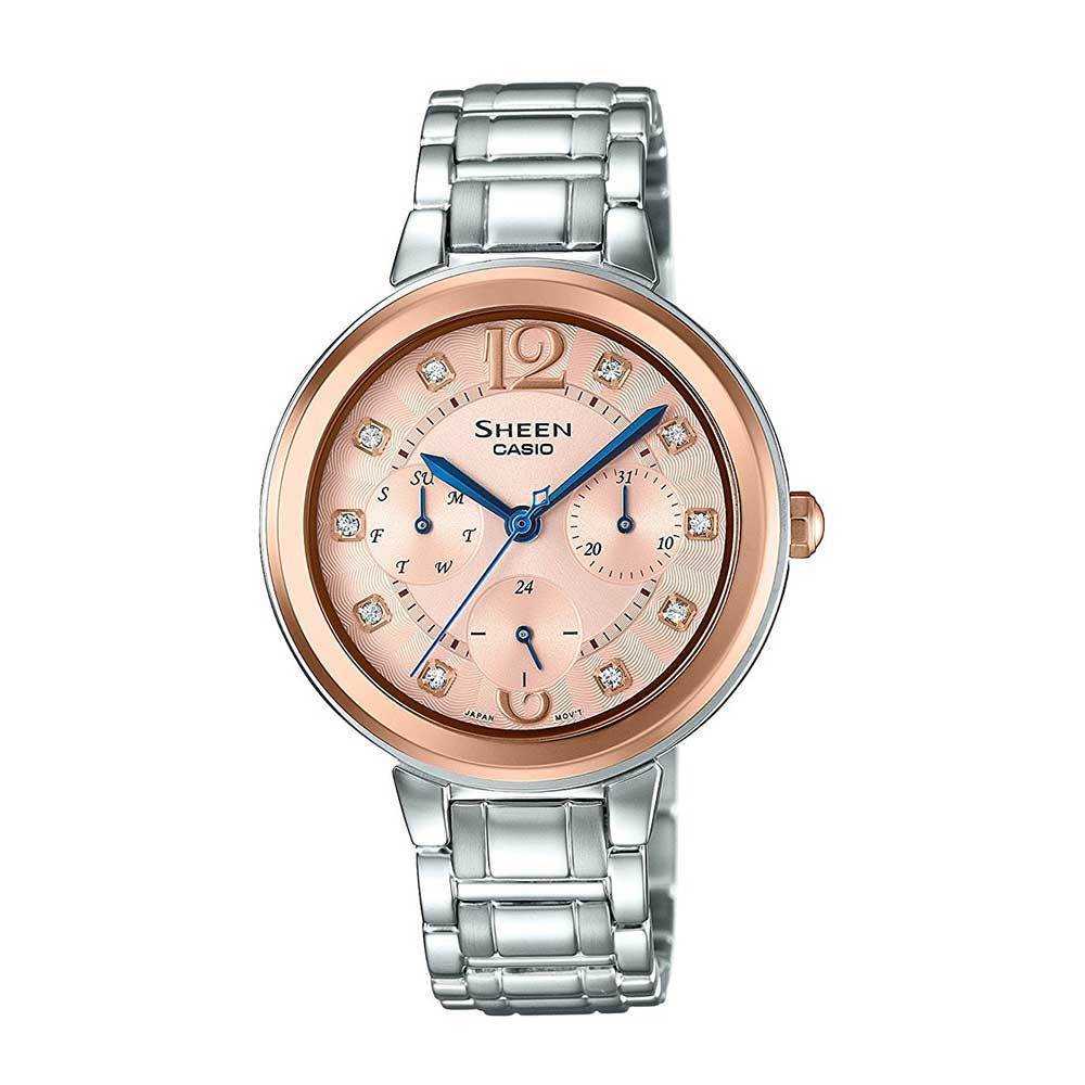 CASIO SHEEN SHE-3048SG-7AUDR QUARTZ TWO TONE STAINLESS STEEL WOMEN'S WATCH - H2 Hub Watches