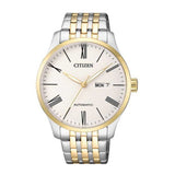 CITIZEN NH8354-58AB AUTOMATIC TWO TONE GOLD STAINLESS STEEL MEN'S WATCH - H2 Hub Watches