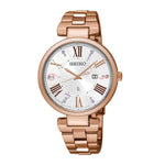 SEIKO LUKIA SUT334J1 SOLAR STAINLESS STEEL WOMEN'S ROSE GOLD WATCH - H2 Hub Watches