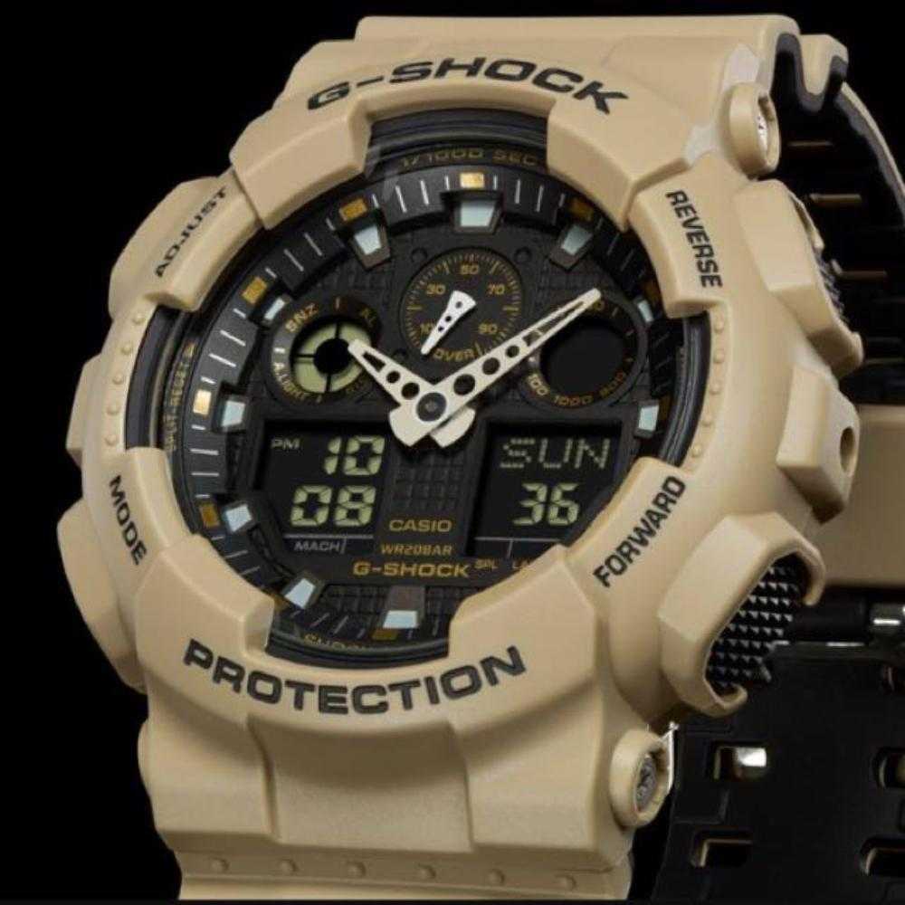 CASIO G-SHOCK GA-100L-8ADR DIGITAL QUARTZ BEIGE RESIN UNISEX'S WATCH - H2 Hub Watches