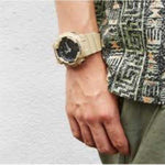 CASIO G-SHOCK GA-100L-8ADR DIGITAL QUARTZ BEIGE RESIN UNISEX'S WATCH - H2 Hub Watches