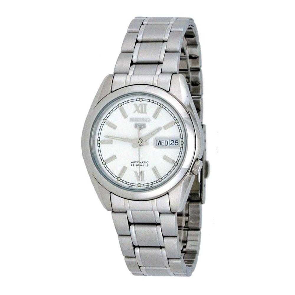SEIKO 5 SNKL51K1 AUTOMATIC STAINLESS STEEL MEN'S SILVER WATCH - H2 Hub Watches