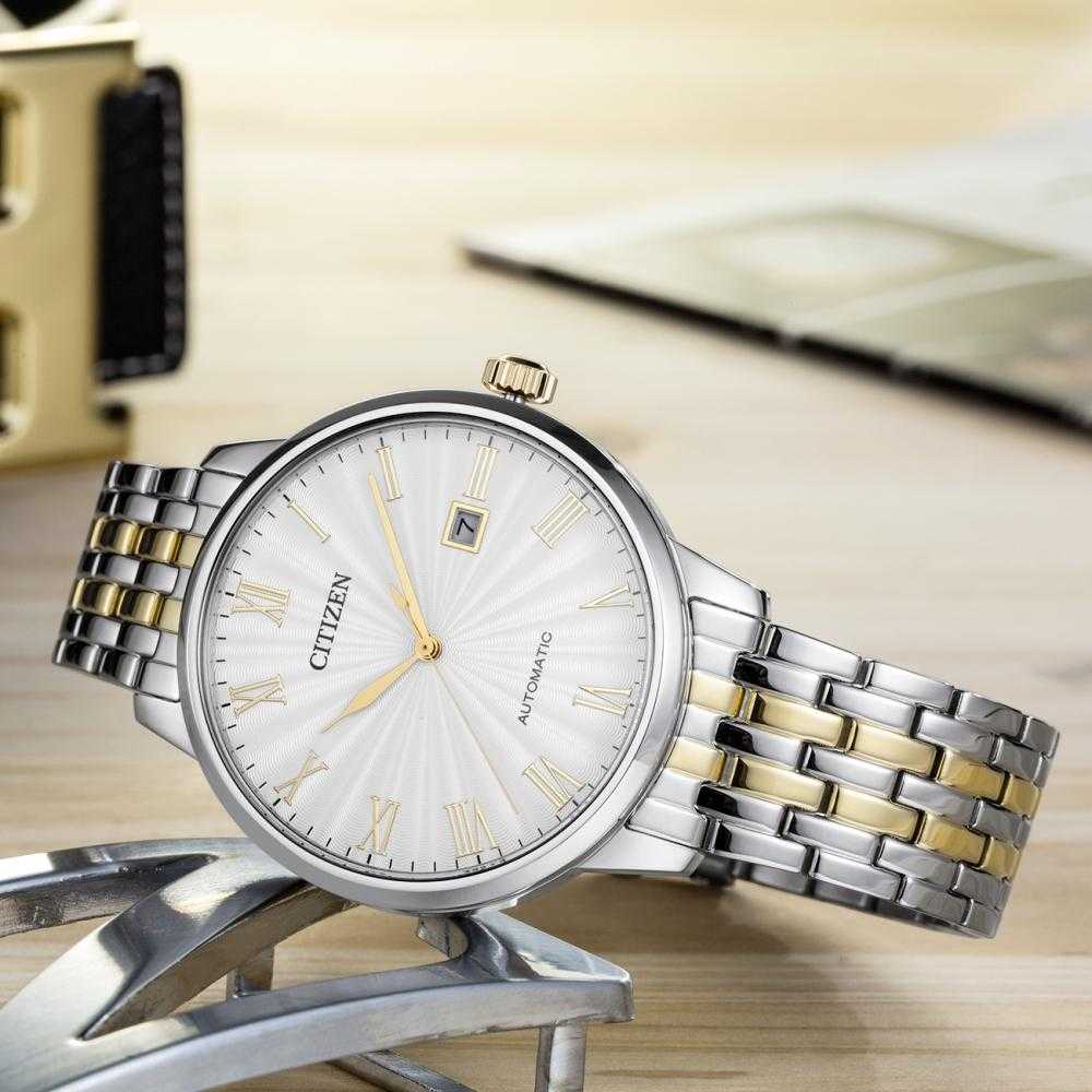 CITIZEN NJ0084-59A AUTOMATIC SILVER STAINLESS STEEL MEN'S WATCH - H2 Hub Watches